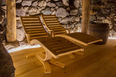 Relaxation area of a private sauna - Germanyの写真素材