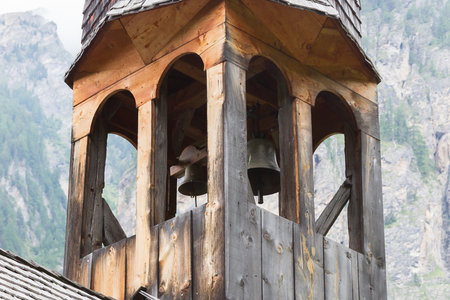 Simple wooden church in Austria - In need of some maintenanceの写真素材
