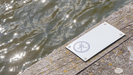 Diving is forbidden - Open water in the Netherlandsの写真素材