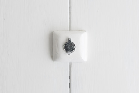 Peephole on wooden door - Security check before opening the door