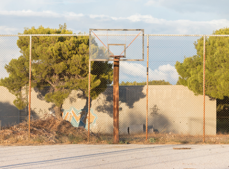 Abandoned basketball court Greece - Not in use anymore