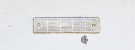 Reflector at a railroad crossing - Close upの写真素材