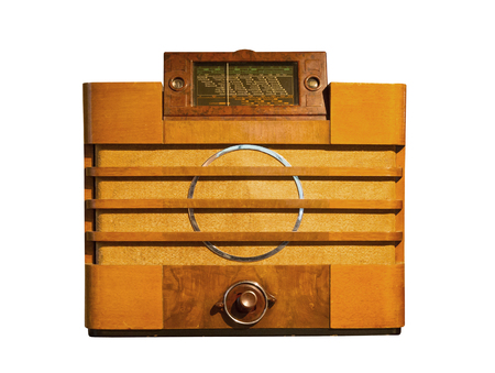 Old retro radio from the WW2 periodの写真素材