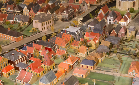Old maquette of a village - The Netherlandsのeditorial素材