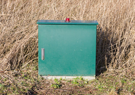 Metal box for powersupply in the Netherlandsの写真素材