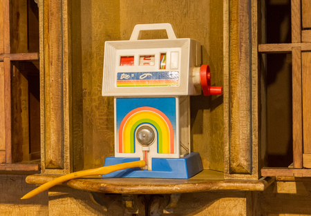 Vintage toy from the 80s - Small oil pumpの写真素材