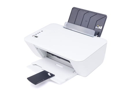 Compact home printer isolated on a white background