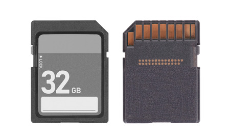 SD Memory card isolated on white background - 32 Gigabyte
