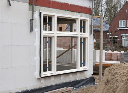Building site with a house under construction - Netherlands