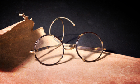 Vintage glasses isolated - Glasses from the early 20th centuryの写真素材