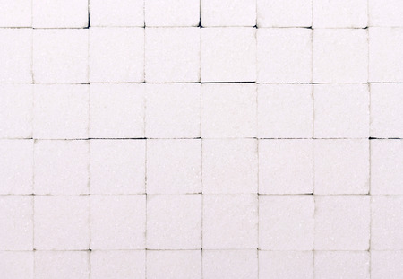 White sugar cubes, full frame, in orderの写真素材