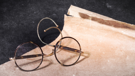 Vintage glasses isolated - Glasses from the early 20th centuryの写真素材