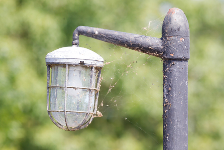 Simple street lamp-post, old vintage lamp hangingの写真素材
