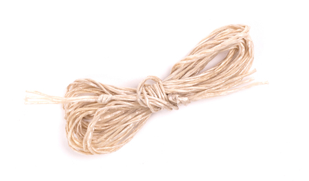 Old rope isolated on a white background