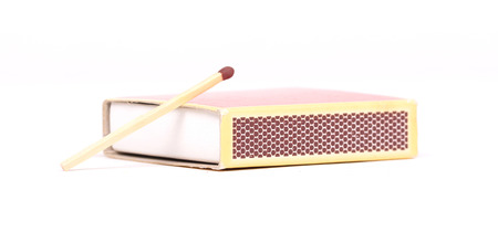 Box of matches, isolated on a white backgroundの写真素材