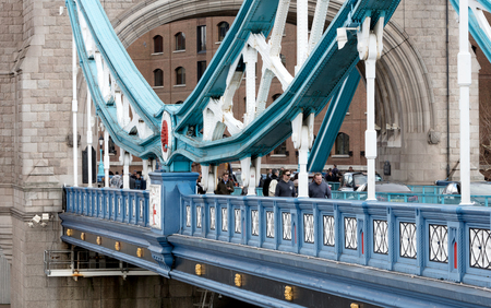 Tower Bridge in London on a beautiful sunny dayのeditorial素材