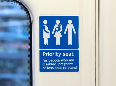 Priority seat in public transportの写真素材