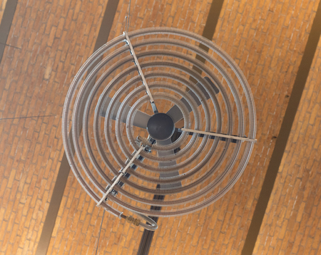 Very old ceiling air heater or cooler, airconditioning in an old jailの写真素材