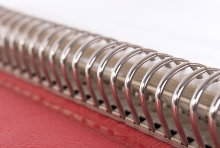 Old binder folder isolated, selective focus, full frameの写真素材