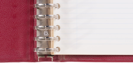 Old binder folder isolated on a white background