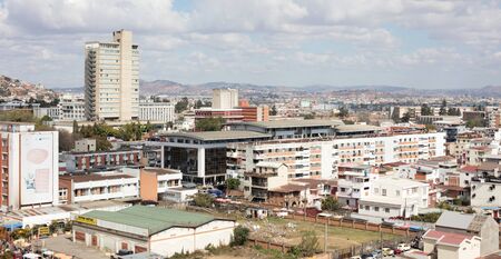 Aerial view of Antananarivo, capital city of Madagascar