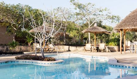 Swimming pool in the south of Madagascar, Africaの写真素材