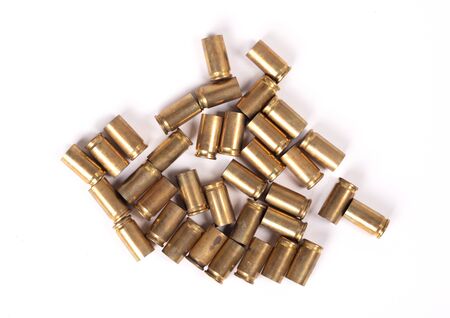 Very old cartridges isolated on a white background