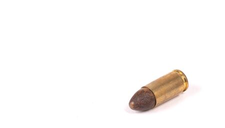 Very old bullet isolated on a white background