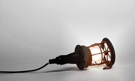 Old vintage light from the 70s, isolated