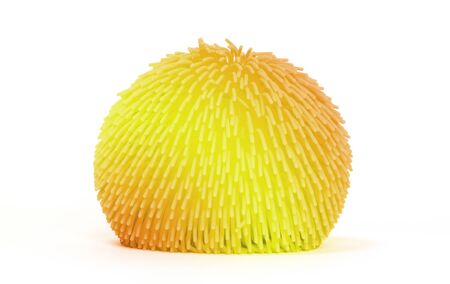 Virus like soft rubber ball isolated on white background