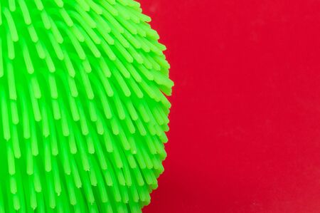 Virus like soft rubber ball isolated on solid backgroundの写真素材