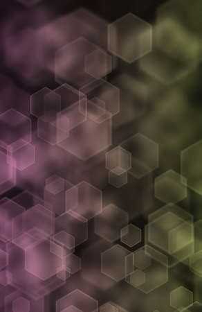 Abstract romantic colorful bokeh hexagons for background - Dreamy background