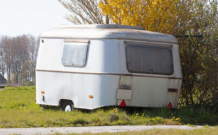 Rundown old caravan, waiting to be used once again