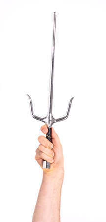Japanese weapon sai, isolated on white background