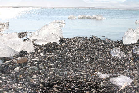 Icebergs float on Jokulsarlon glacier lagoon - Iceland (south)