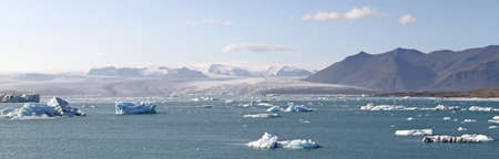 Icebergs float on Jokulsarlon glacier lagoon - Iceland (south)
