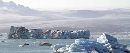 Icebergs float on Jokulsarlon glacier lagoon - Iceland (south)