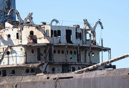 Shipwreck in Arrecife (Lanzarote) Spain, sunk many years ago