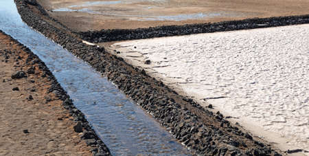 Lanzarote saltworks salinas de Janubio, Canary Islands (Spain)の写真素材