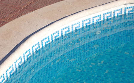 Swimming pool blue tile background wall pattern