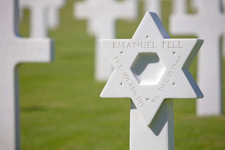 Luxembourg, Luxembourg on July 21, 2020; Jewish grave in the American military cemetary in Luxembourgのeditorial素材