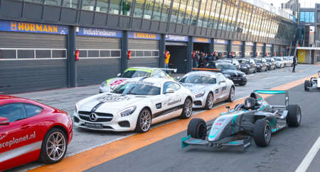 Zandvoort, the Netherlands - April 2, 2022: Formula car of Race Planet on the track of Zandvoort....