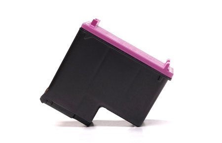 Ink jet cartridge, isolated on white backgroundの写真素材