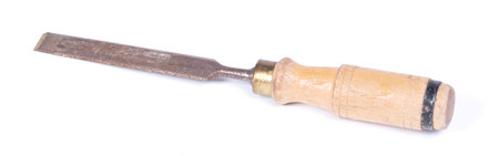 Wood chisel isolated on a white background