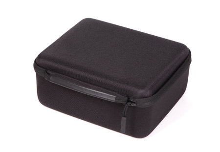 Black gift box isolated on a white background