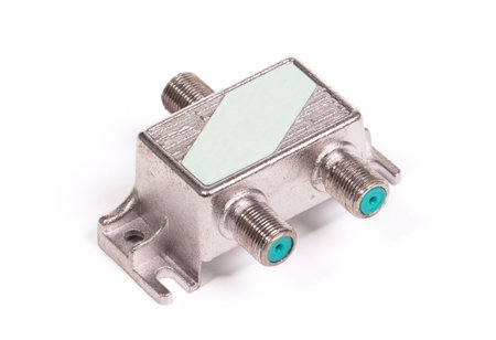 2-way splitter for distributing the signal to two loads, isolatedの写真素材