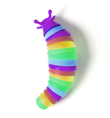 Snail toy isolated over a white backgroundの写真素材