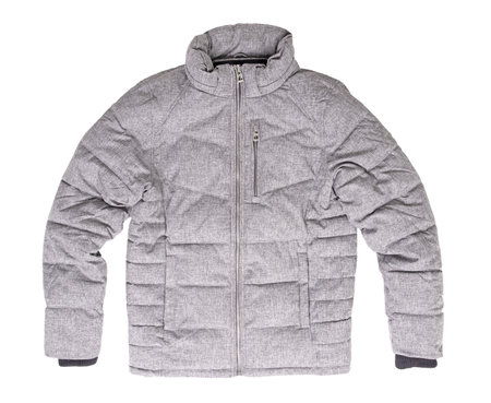 Winter jacket isolated on a white backgroundの写真素材