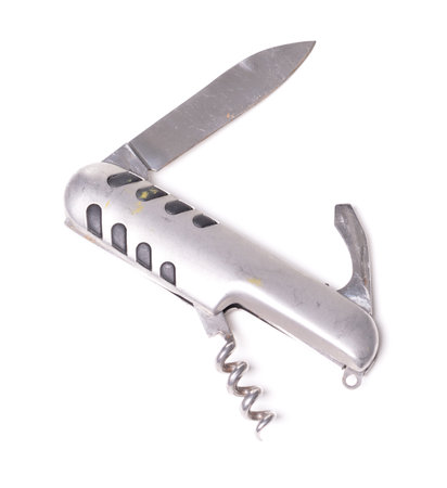 Simple camping knife isolated on a white background