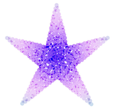 Christmas tree in colorful abstract version made of balls, isolated